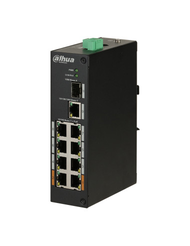 PFS3110-8ET-96 Switch Rango Temp Extendida 8 puertos 10/100 +1 Uplink  Gigabit +1SFP Layer 2 Hi-PoE 60W